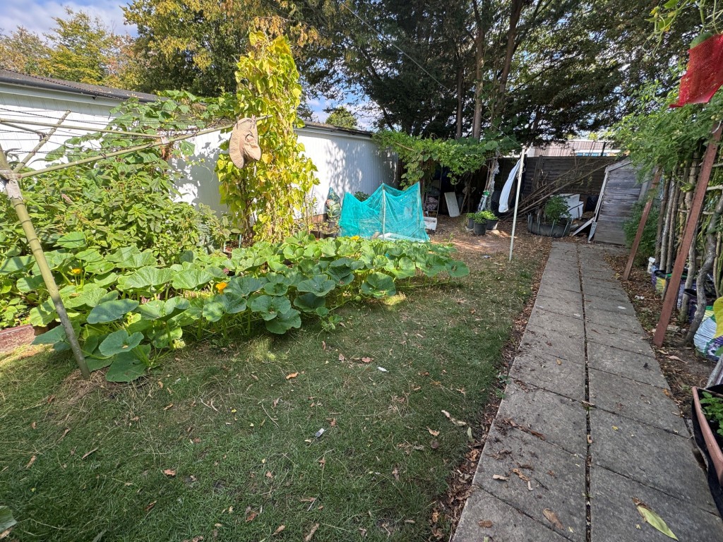 Lot: 162 - THREE-BEDROOM HOUSE FOR INVESTMENT - Rear garden